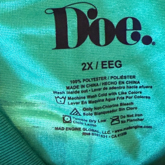 NWT - by Doe. Green 'Lucky' Men's Jersey, 2XL - Picture 4 of 4